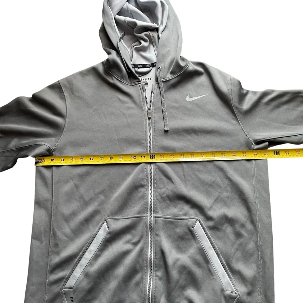 Nike Dri-Fit Gray Zip-Up Hoodie,‎ L